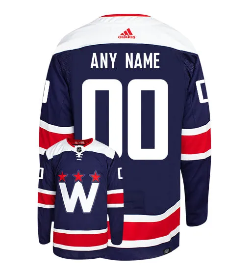 Customizable Washington Capitals Adidas Primegreen Authentic NHL Hockey Jersey     