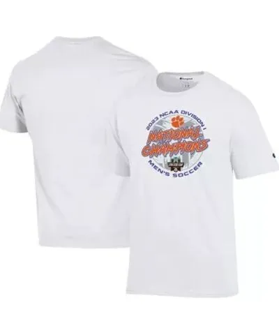 Cutter & Buck Men's NCAA Unisex Clemson Tigers 2023 NCAA Soccer National s Locker Room T-Shirt