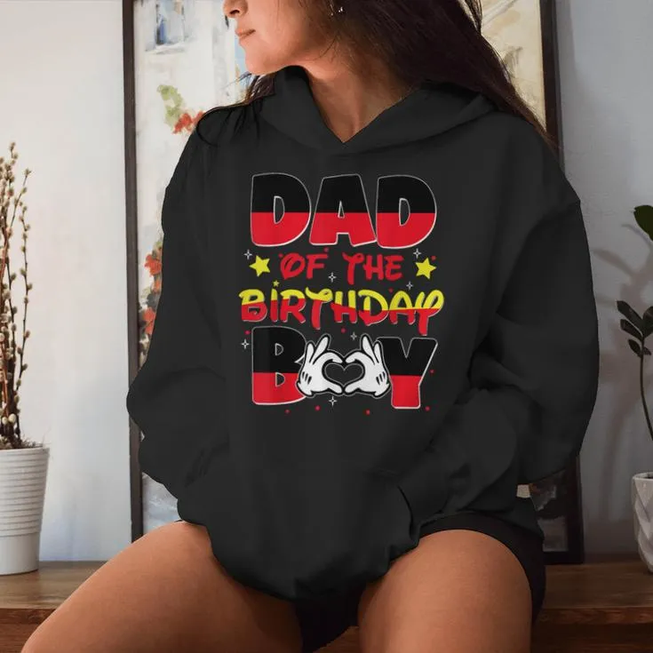 Dad And Mom Of The Birthday Boy Mouse Family Matching Women Hoodie