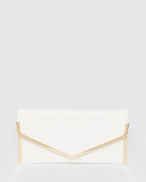 Didi White Clutch Bag