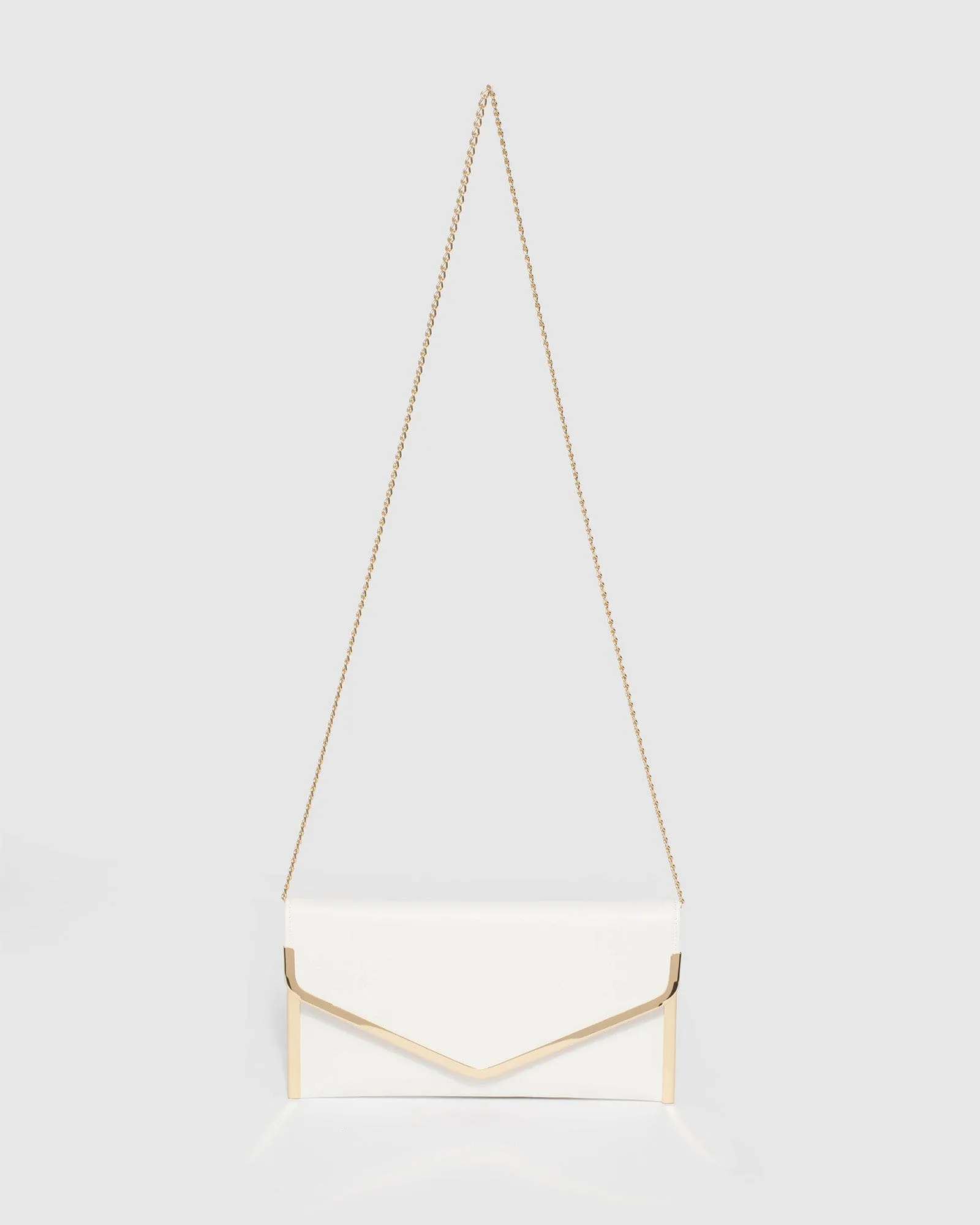 Didi White Clutch Bag