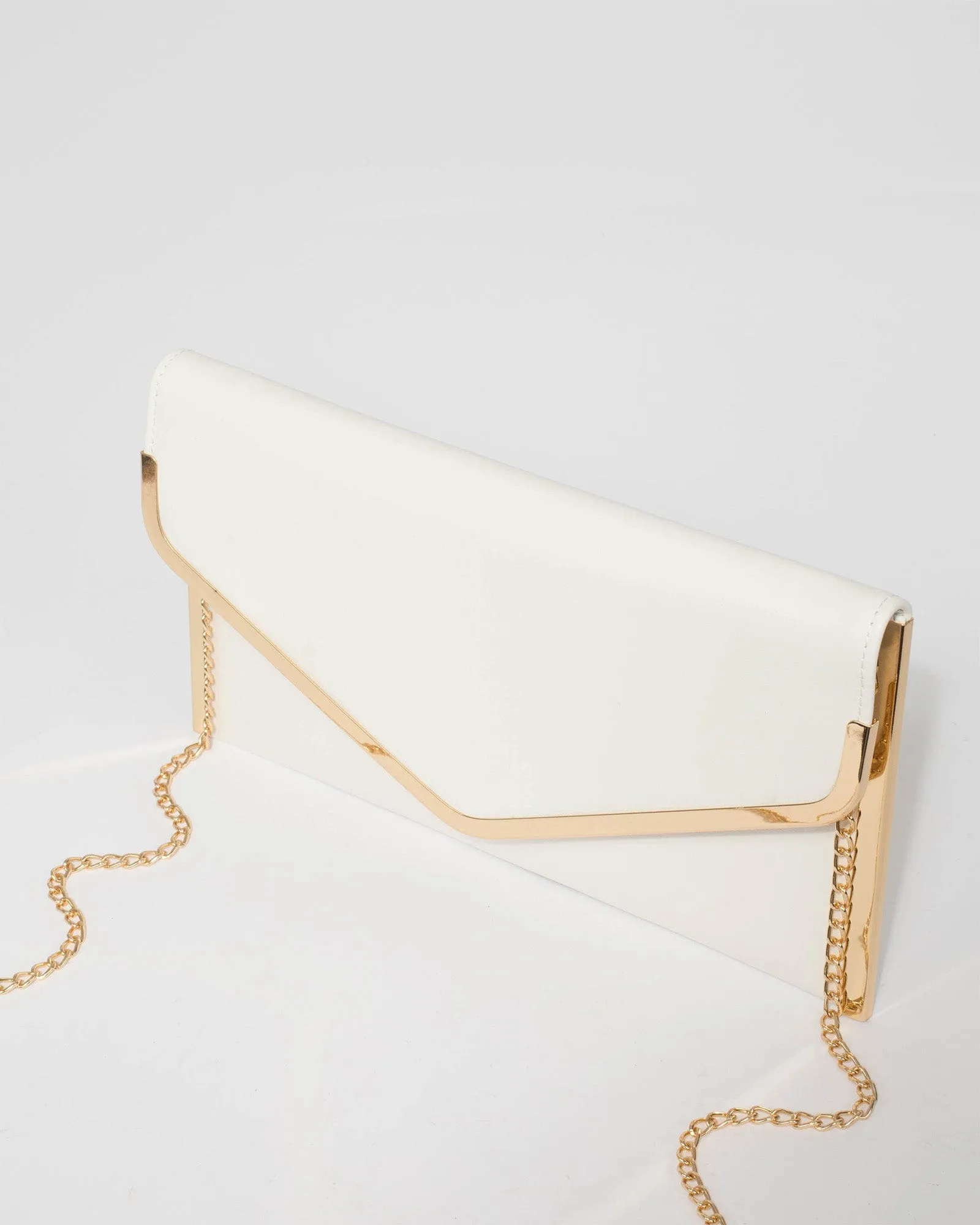 Didi White Clutch Bag