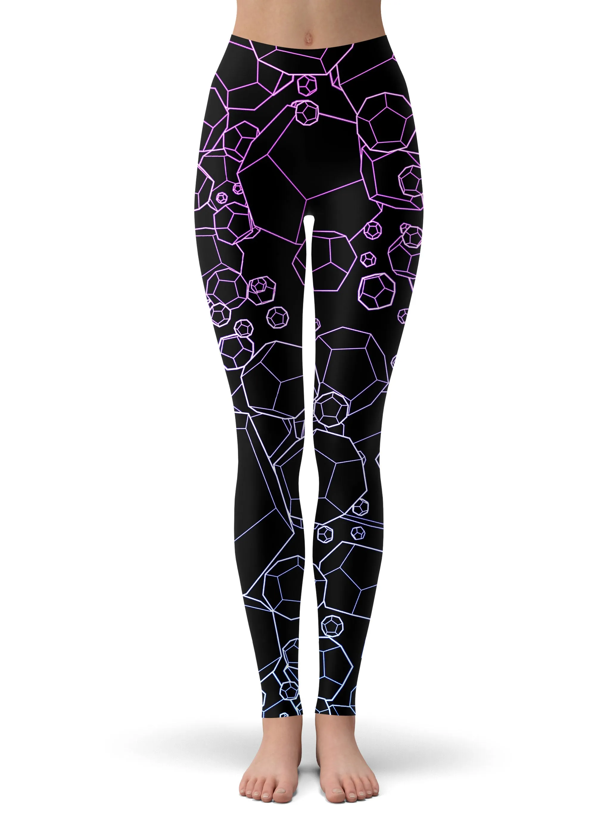 Dodecahedron Madness Cold Crop Hoodie and Leggings Combo