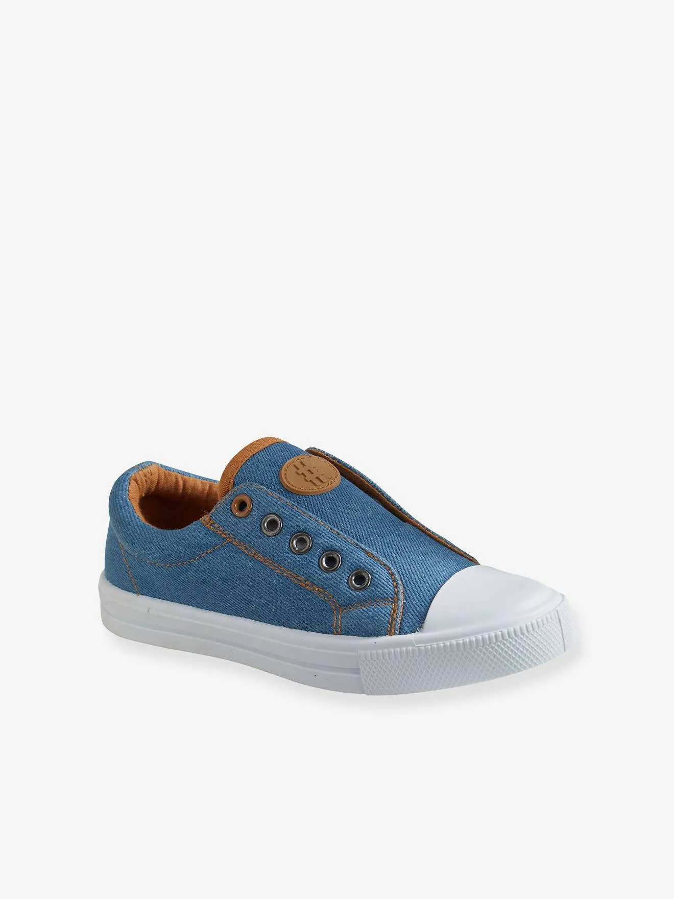 Elasticated Canvas Trainers for Boys - green/print