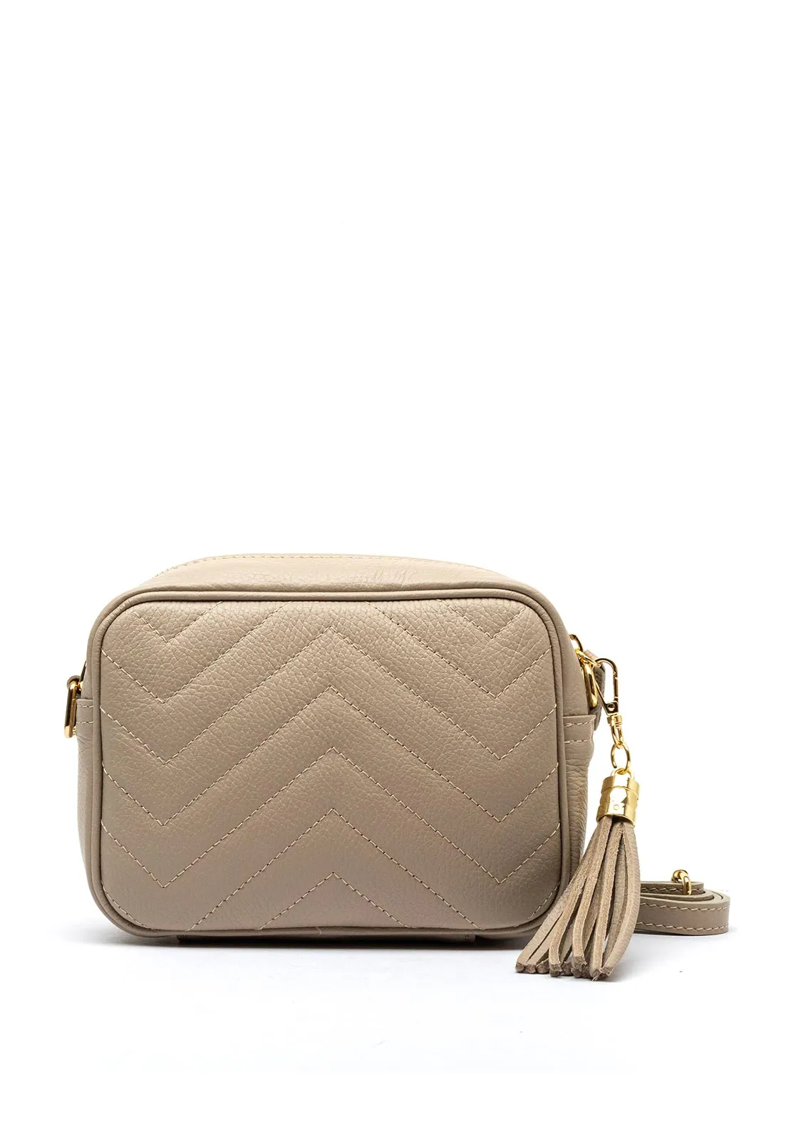 Elie Beaumont Tassel Keyring Crossbody Bag, Beige