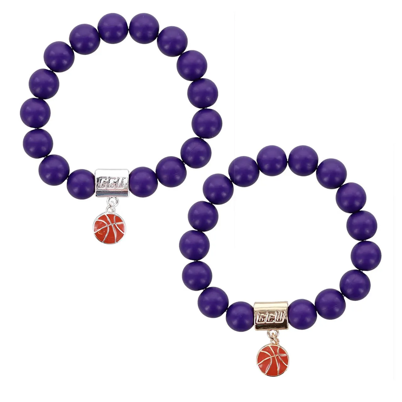 Emerson Street Purple GCU Basketball Beaded Bracelet