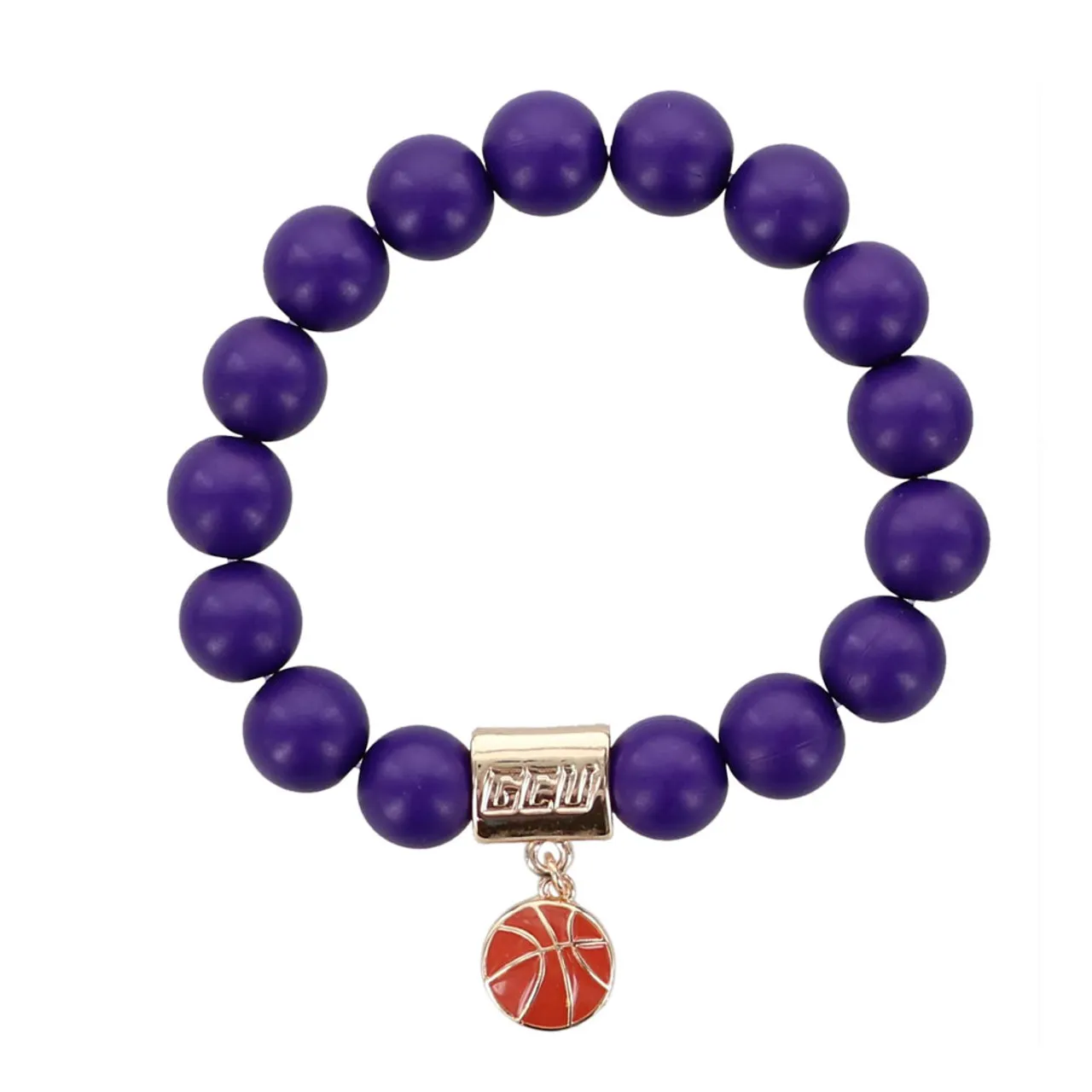 Emerson Street Purple GCU Basketball Beaded Bracelet