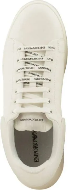 Emporio Armani chunky leather sneakers White