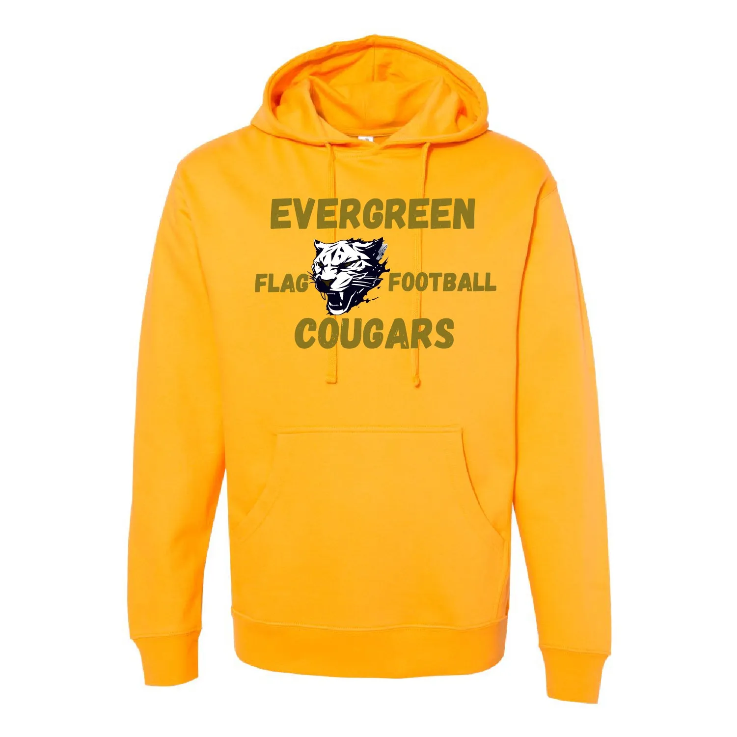 Evergreen Flag Football Unisex Midweight Hooded Sweatshirt