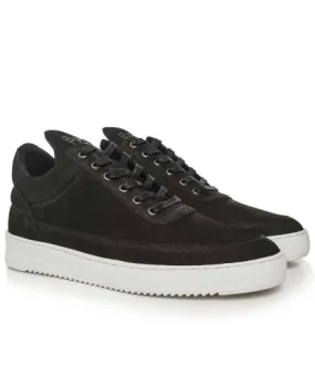 Filling Pieces Black Suede Low Top Ripple Trainers | Jules B