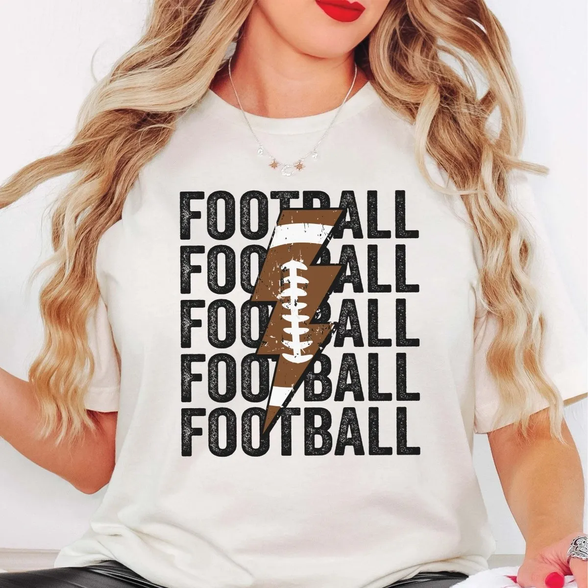 Football Repeat Lightning Tee