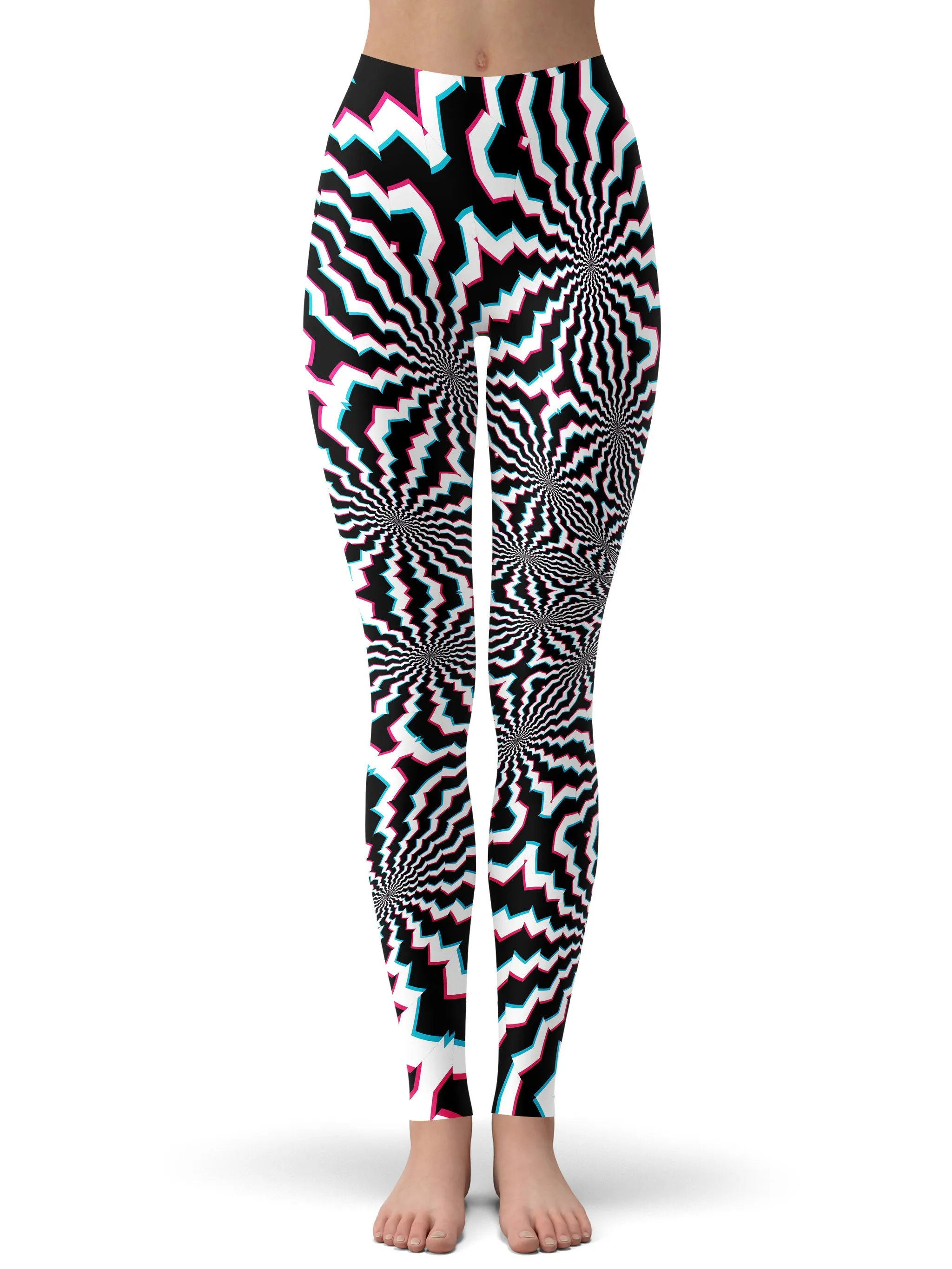 Fractal Ripples Crop Hoodie and Leggings Combo