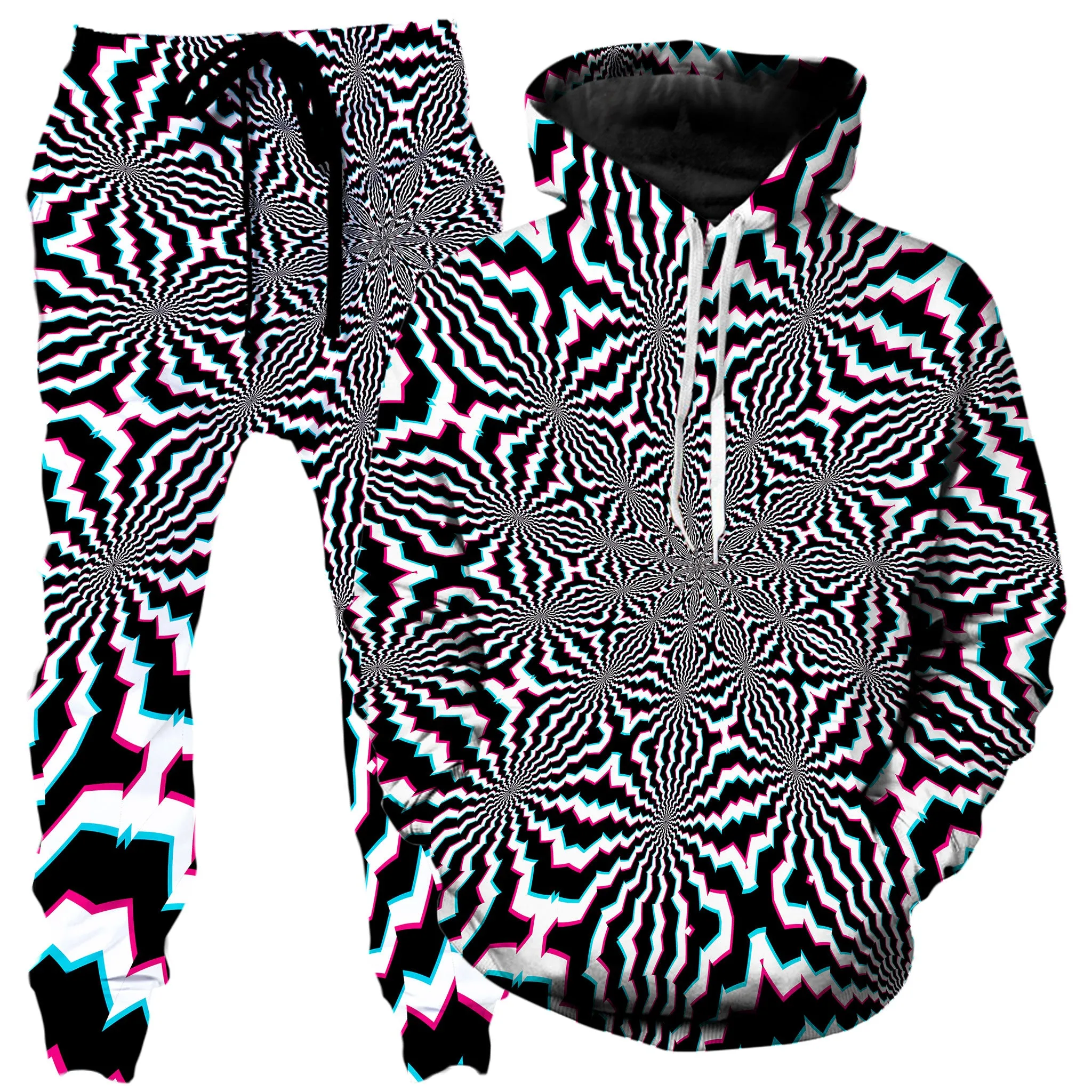 Fractal Ripples Hoodie and Joggers Combo