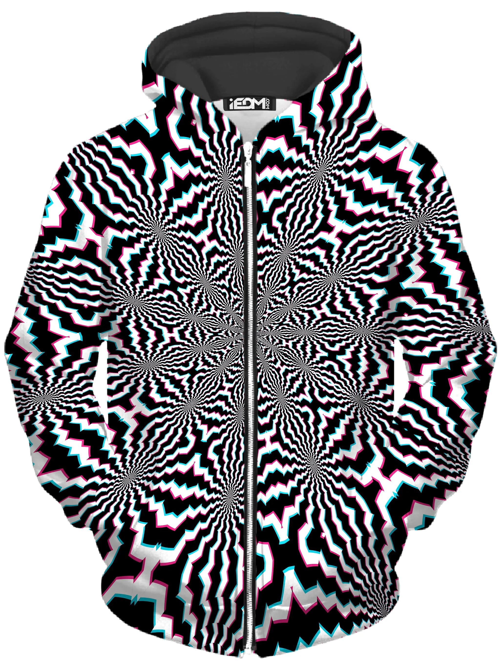 Fractal Ripples Zip-Up Hoodie and Leggings Combo