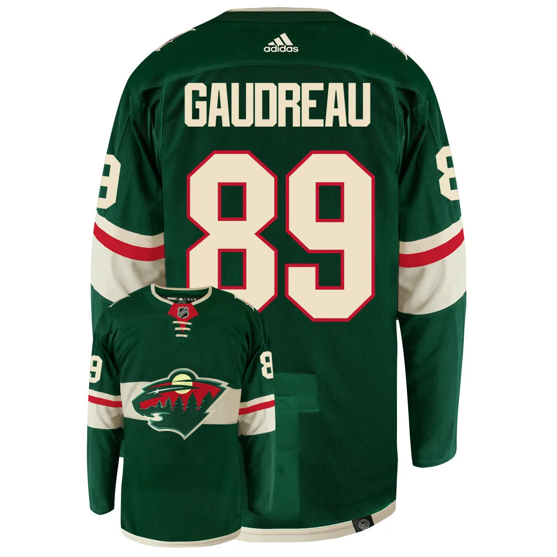 Frederick Gaudreau Minnesota Wild Adidas Primegreen Authentic NHL Hockey Jersey     