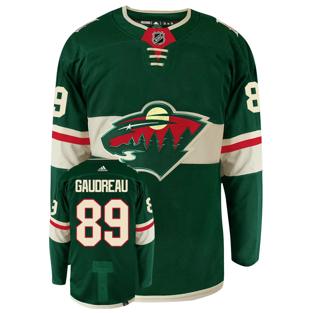 Frederick Gaudreau Minnesota Wild Adidas Primegreen Authentic NHL Hockey Jersey     