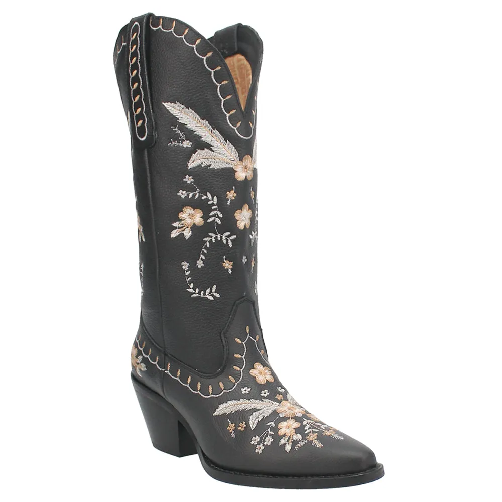 Full Bloom Floral Round Toe Cowboy Boots