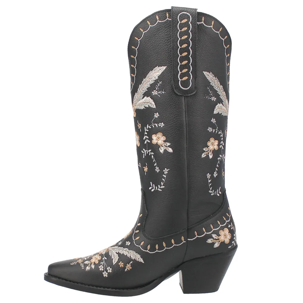 Full Bloom Floral Round Toe Cowboy Boots