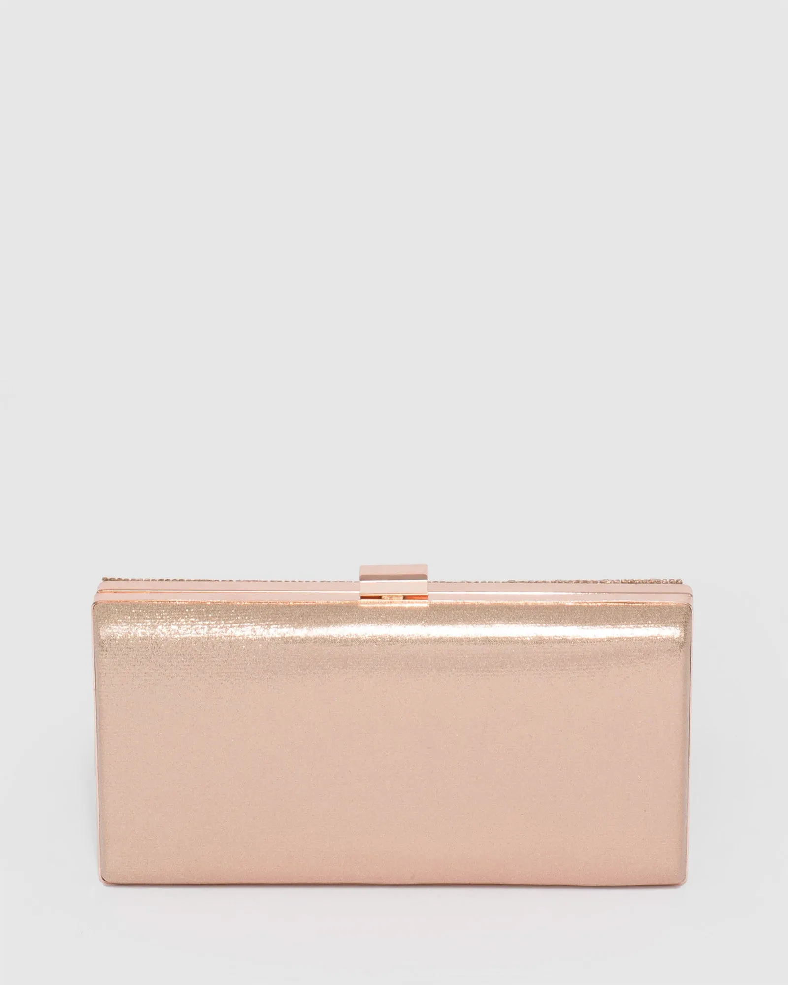 Gaia Embellished Rose Gold Clutch Bag