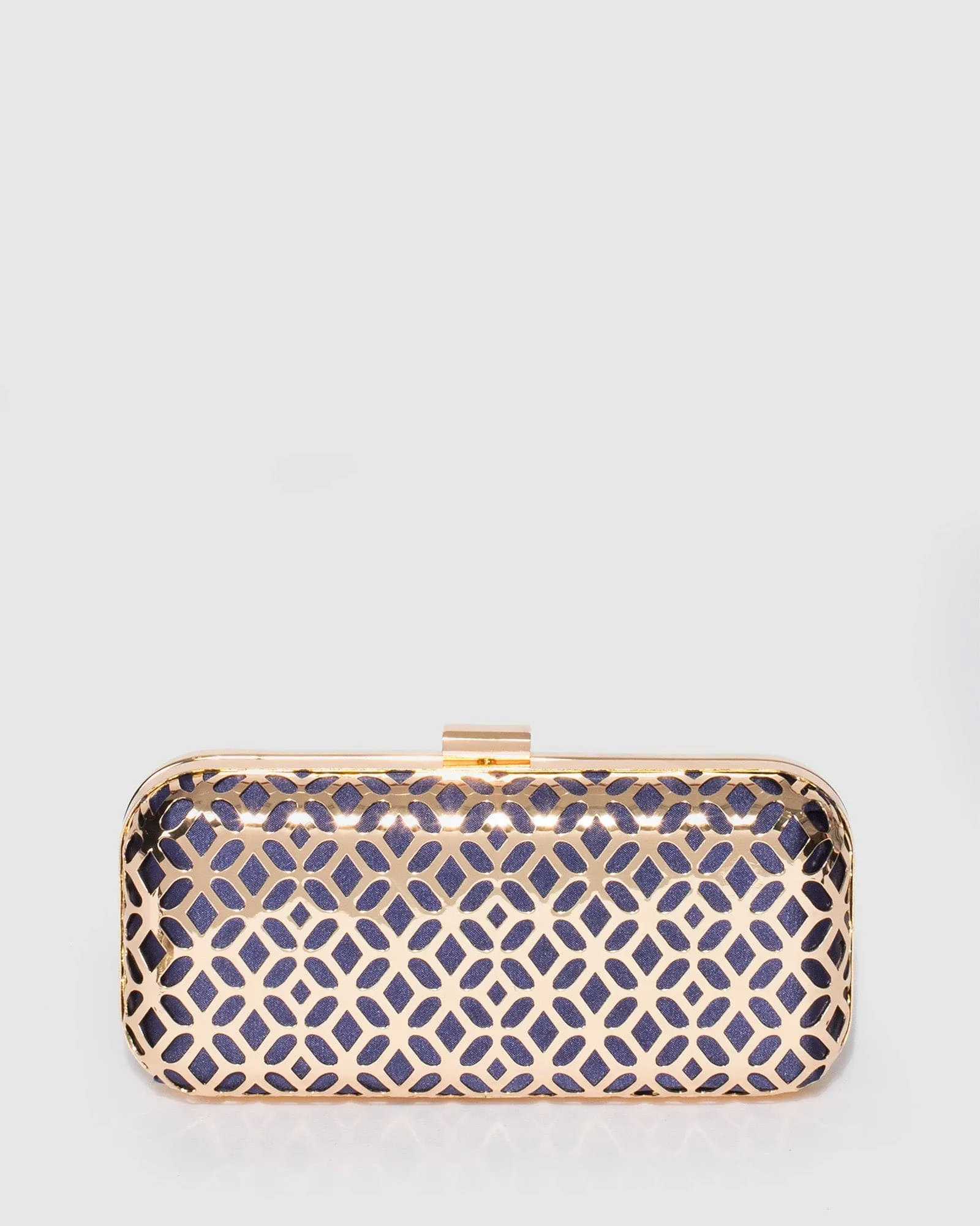 Gold Alana Metal Clutch Bag