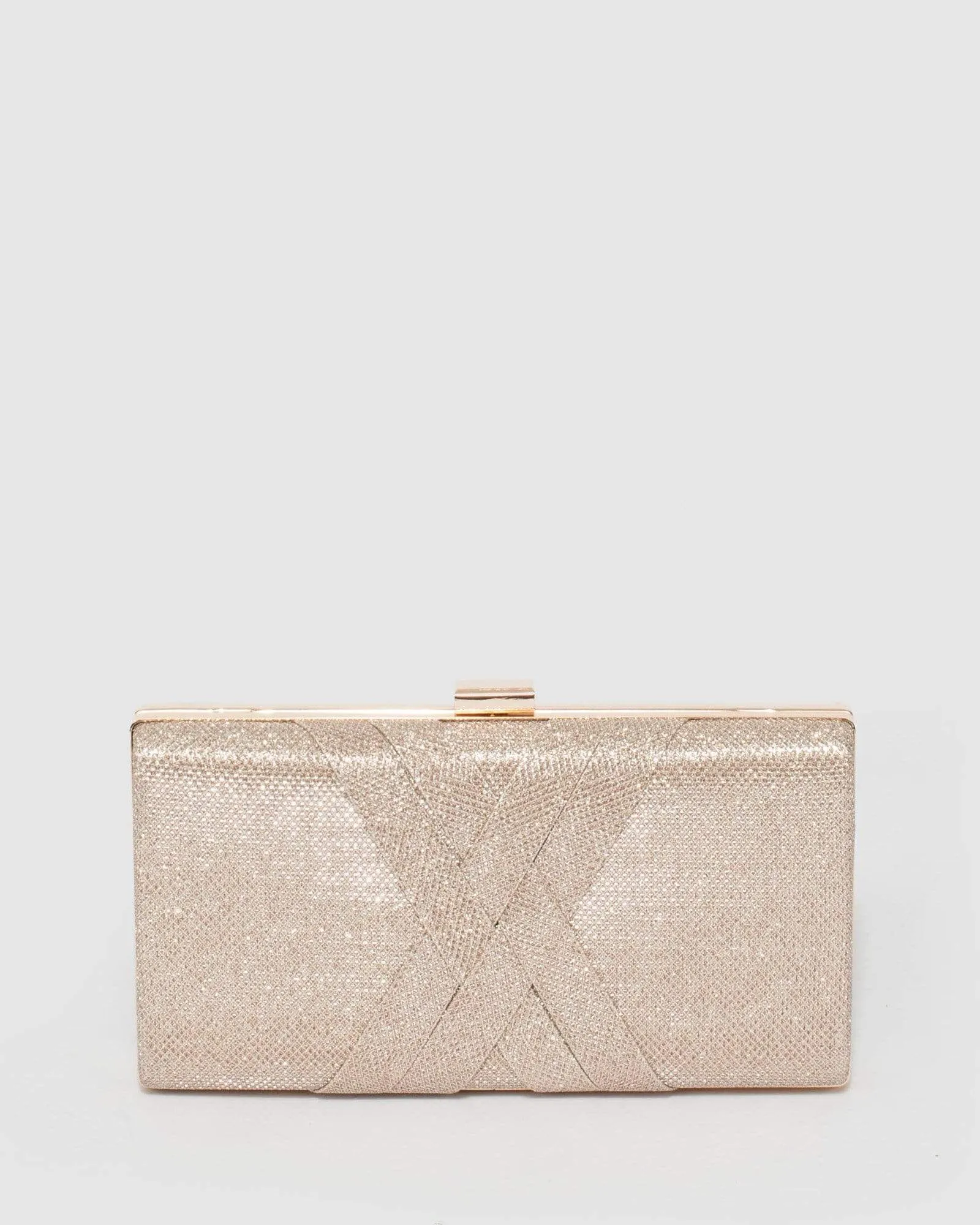 Gold Glitter Melanie Clutch Bag