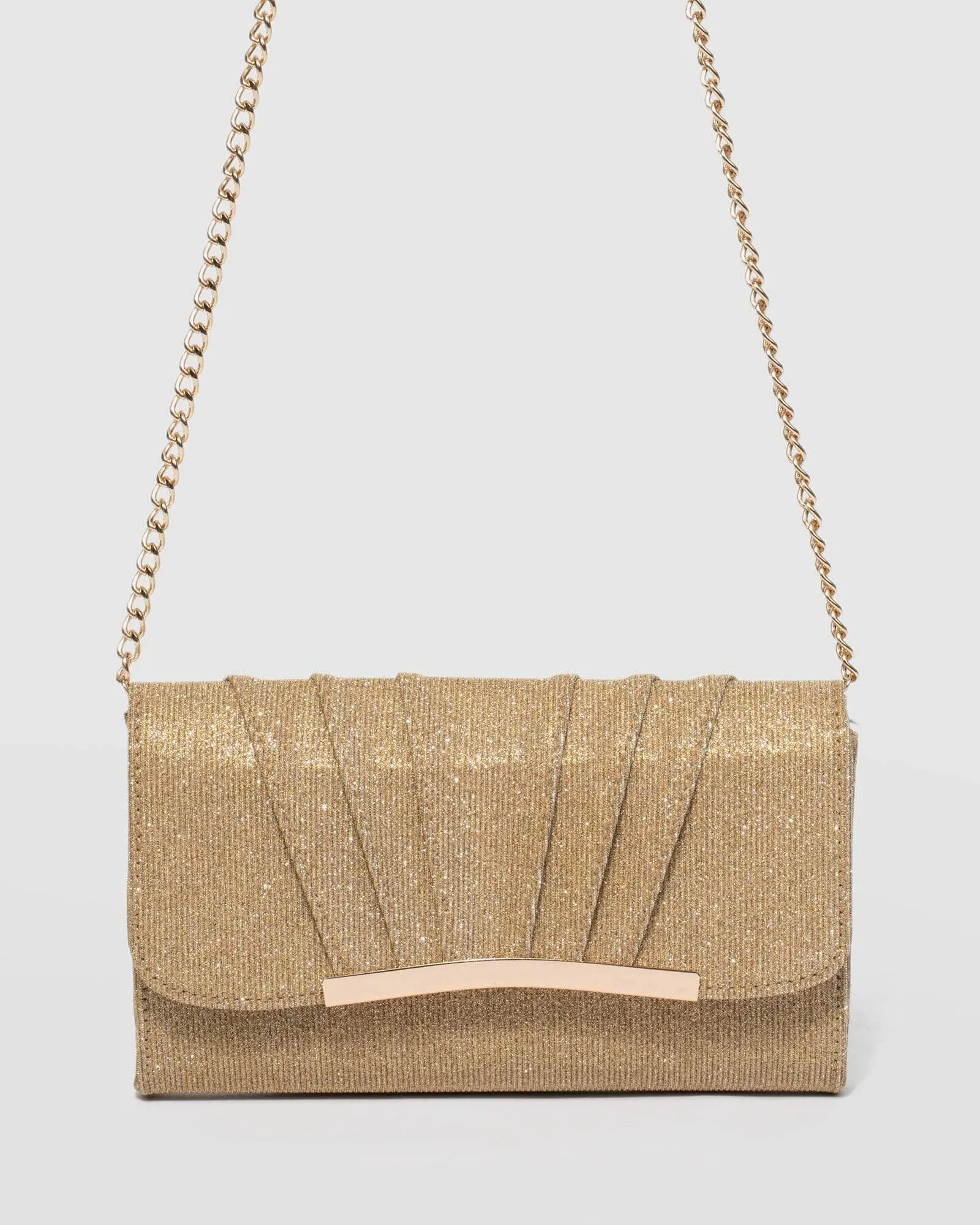 Gold Kendra Clutch Bag