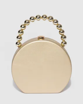 Gold Sia Beaded Clutch Bag