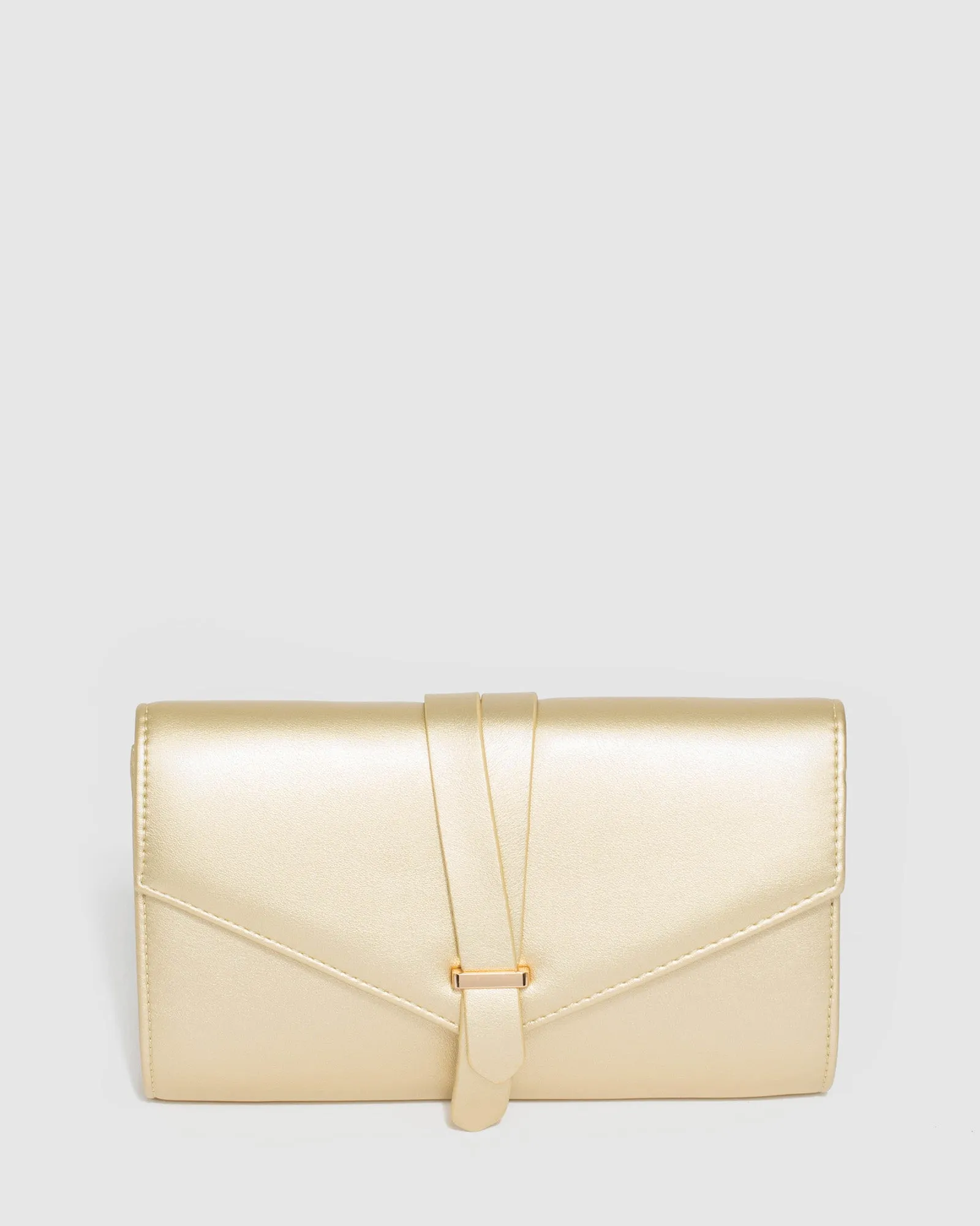 Gold Sophia Envelope Clutch Bag