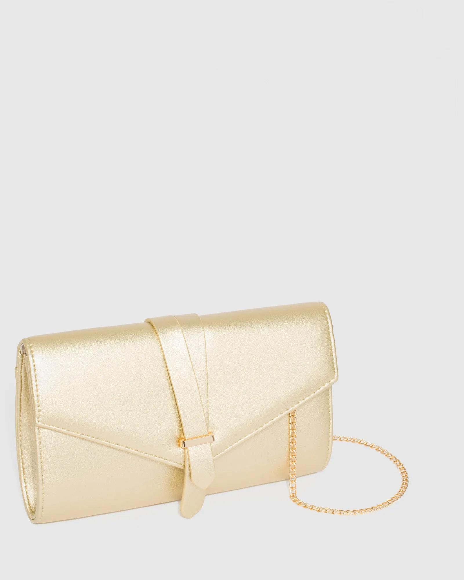 Gold Sophia Envelope Clutch Bag