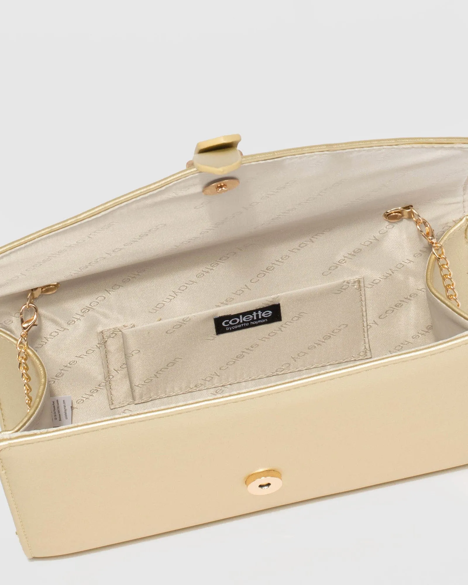 Gold Sophia Envelope Clutch Bag