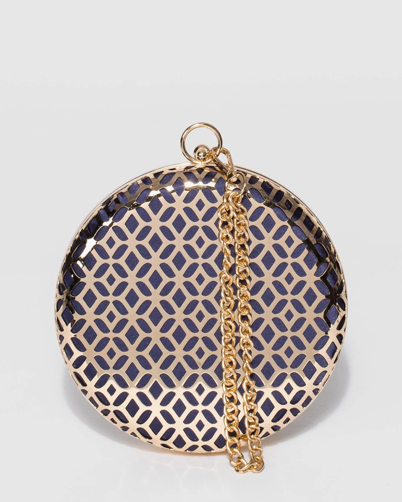 Gold Yuki Metal Clutch Bag