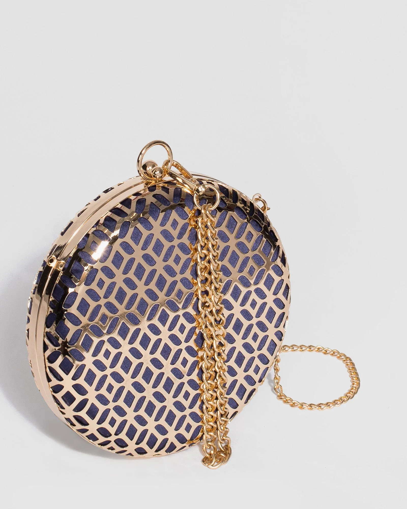 Gold Yuki Metal Clutch Bag