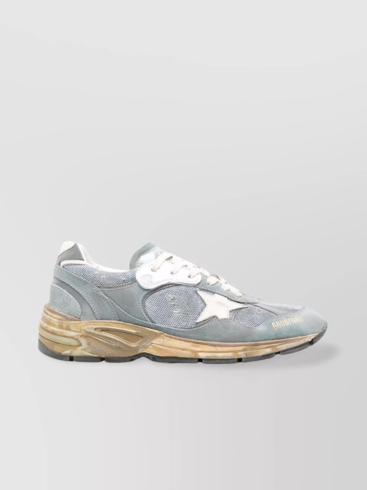 Golden Goose   Distressed chunky sole sneakers with reflective detailing