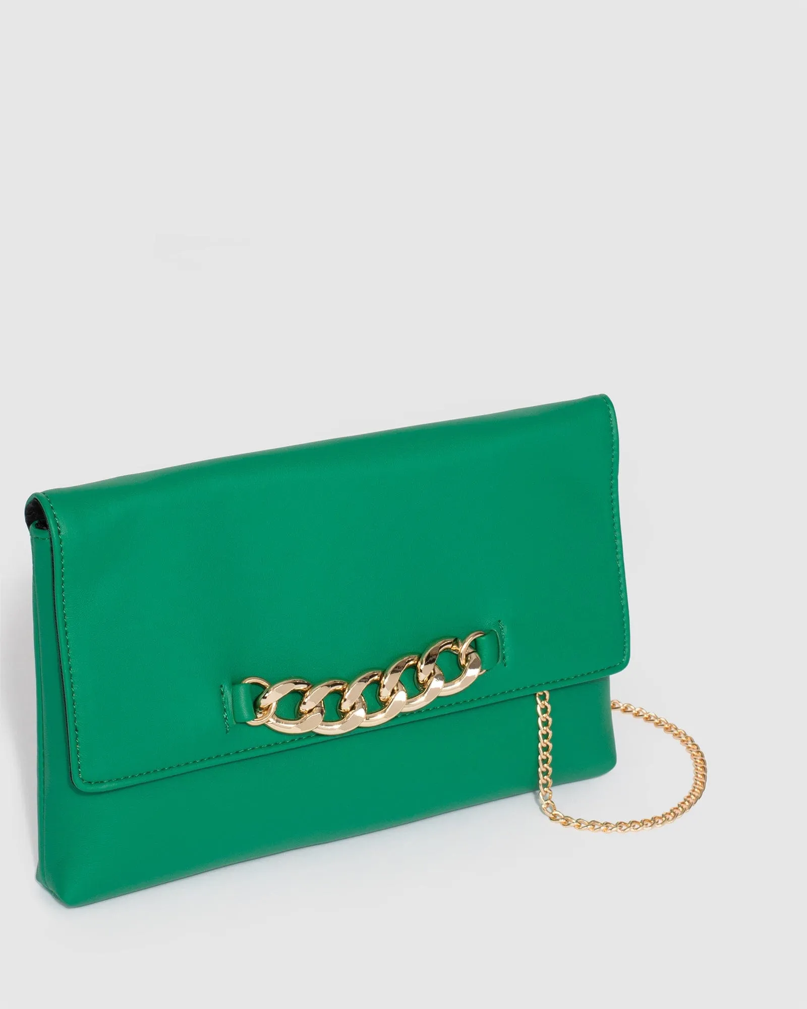 Green Lavanya Fold Over Clutch Bag