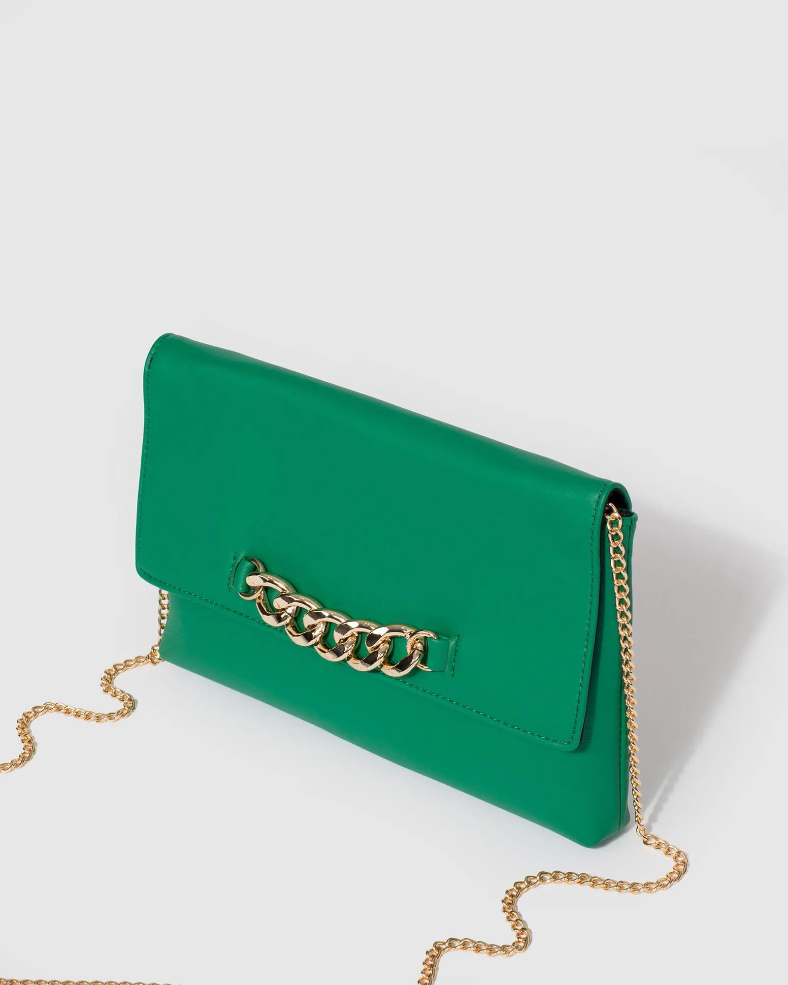 Green Lavanya Fold Over Clutch Bag