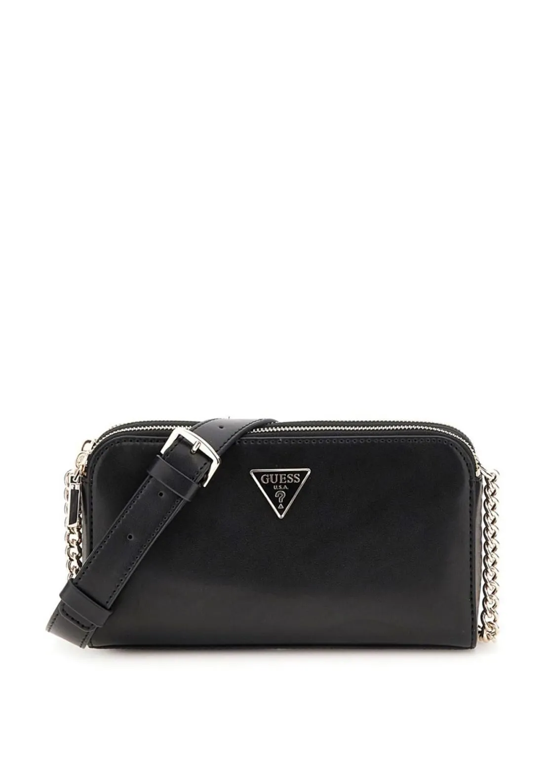 Guess Daryna Charm Detail Crossbody Bag, Black