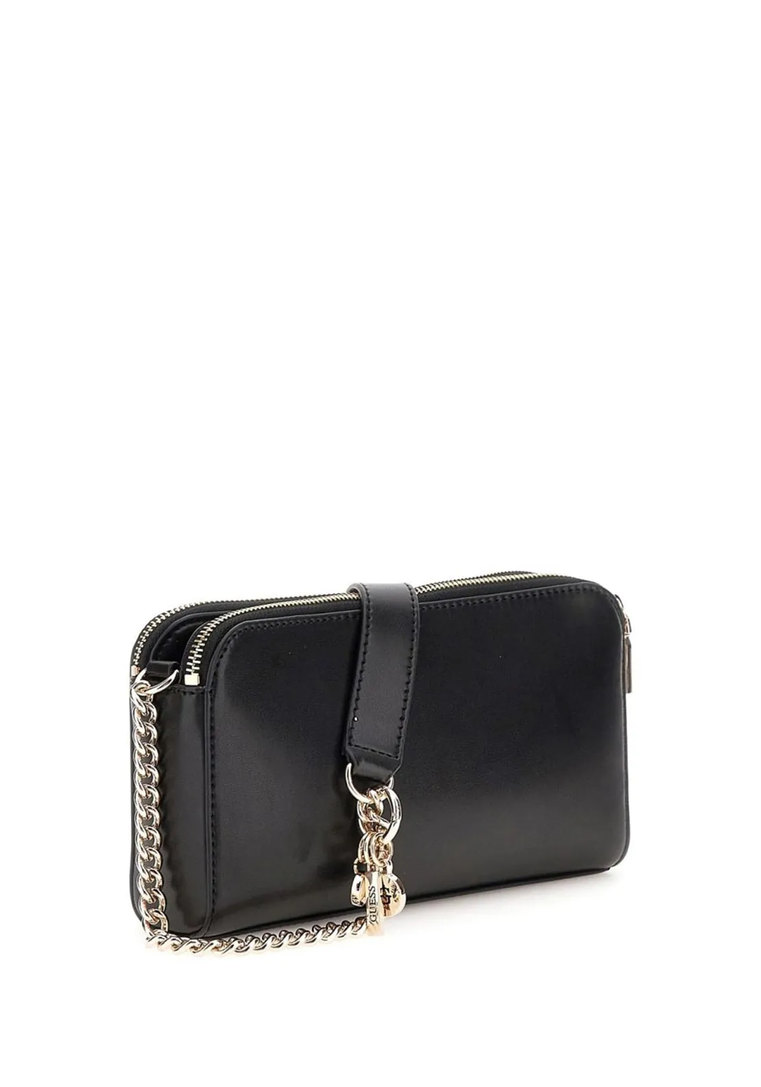 Guess Daryna Charm Detail Crossbody Bag, Black