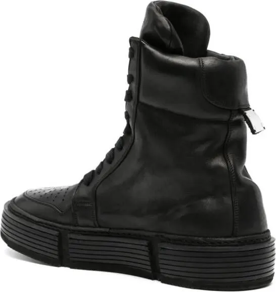 Guidi GJ06 leather high-top sneakers Black