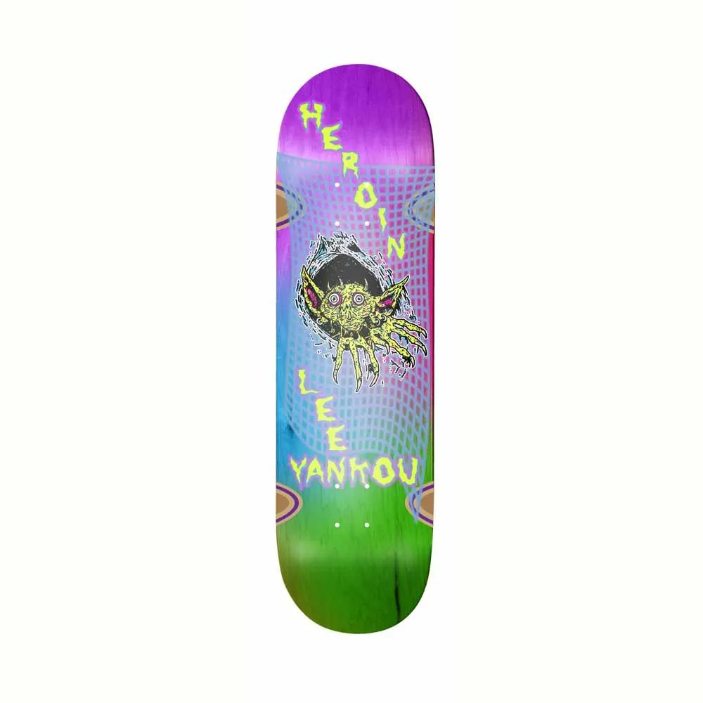 Heroin Skateboards Lee Yankou Skateboard Deck Imp Invader 8.25