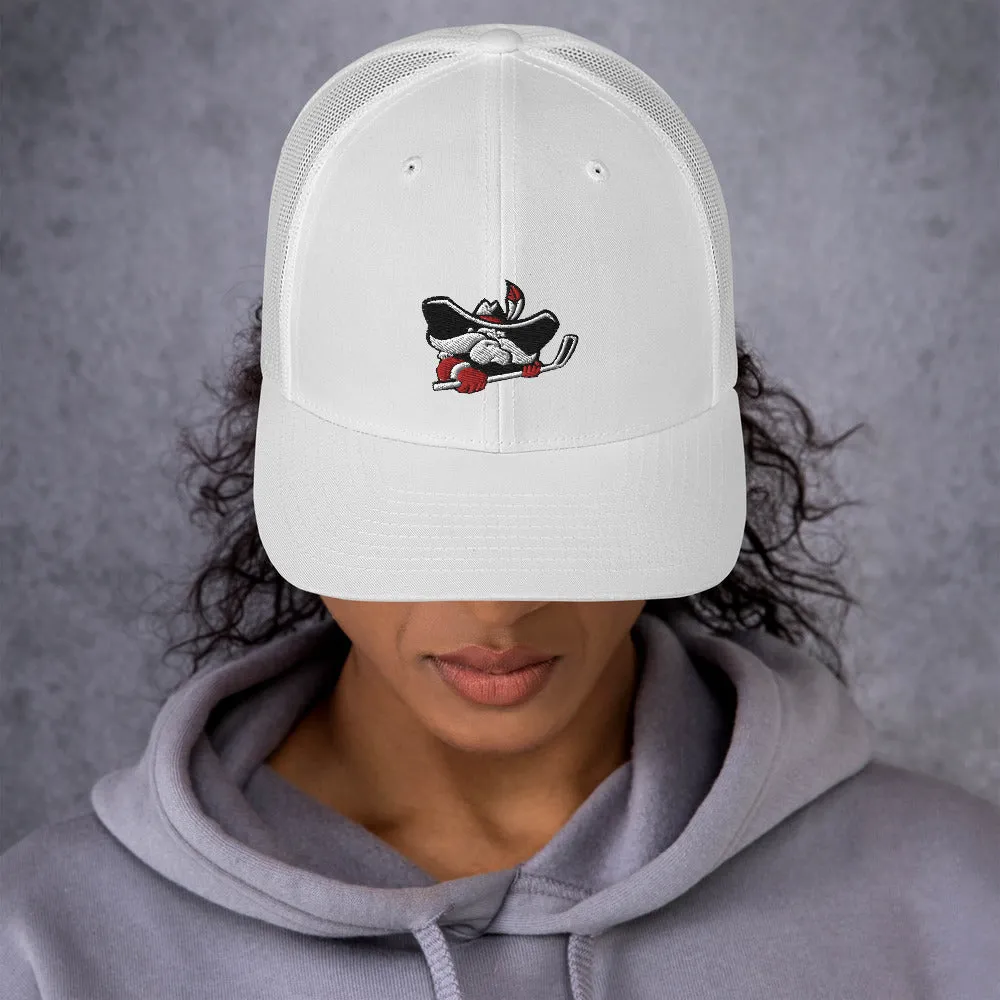 Hockey Hey Reb Trucker Cap