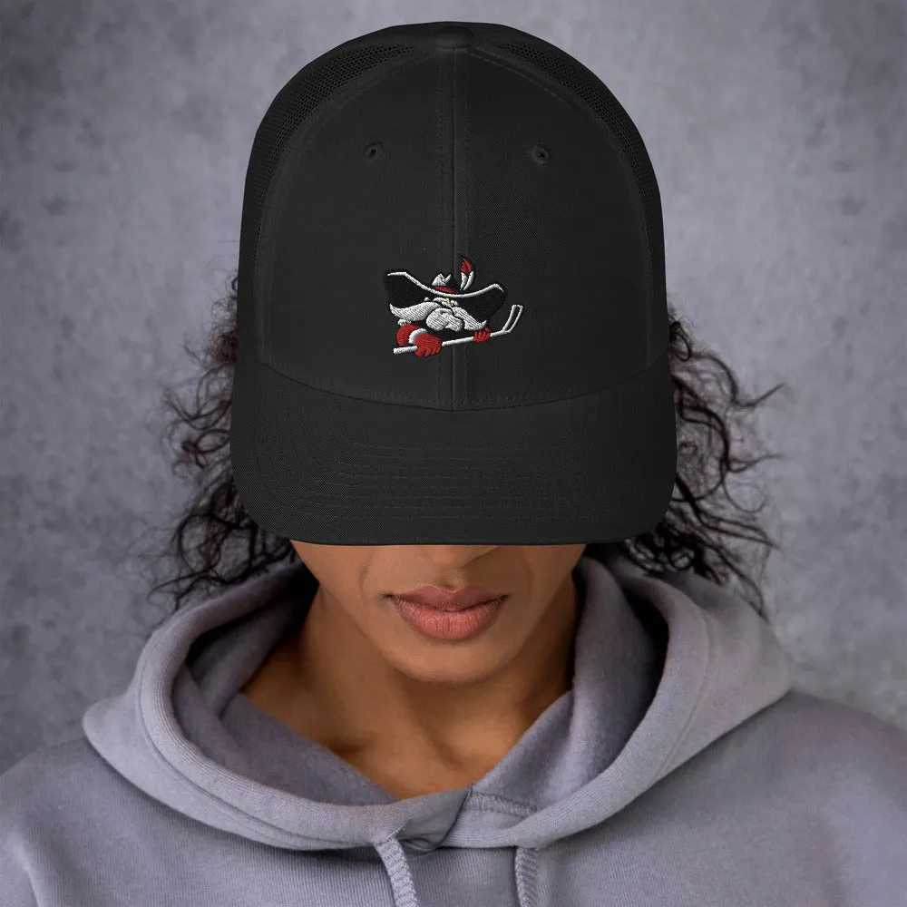 Hockey Hey Reb Trucker Cap