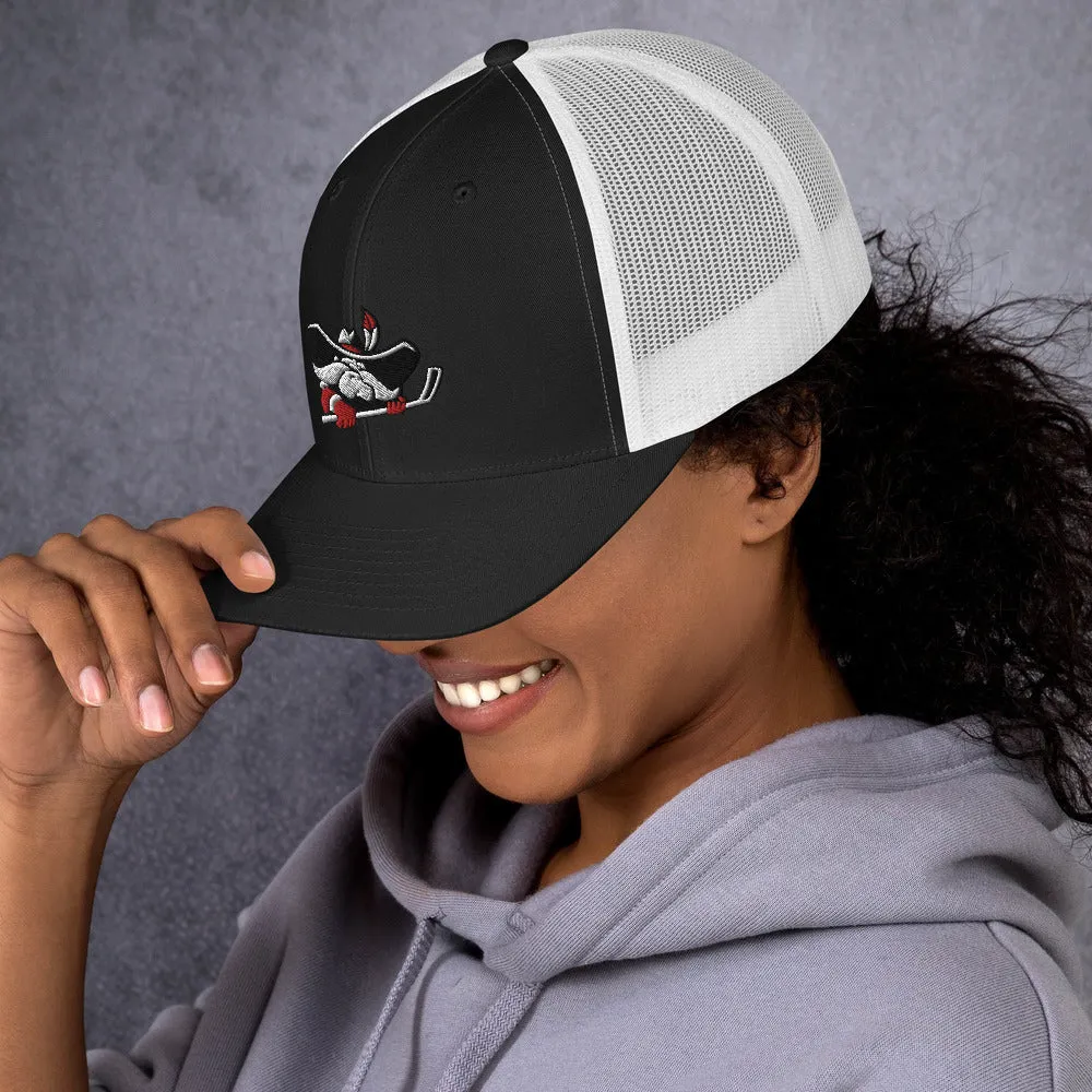 Hockey Hey Reb Trucker Cap