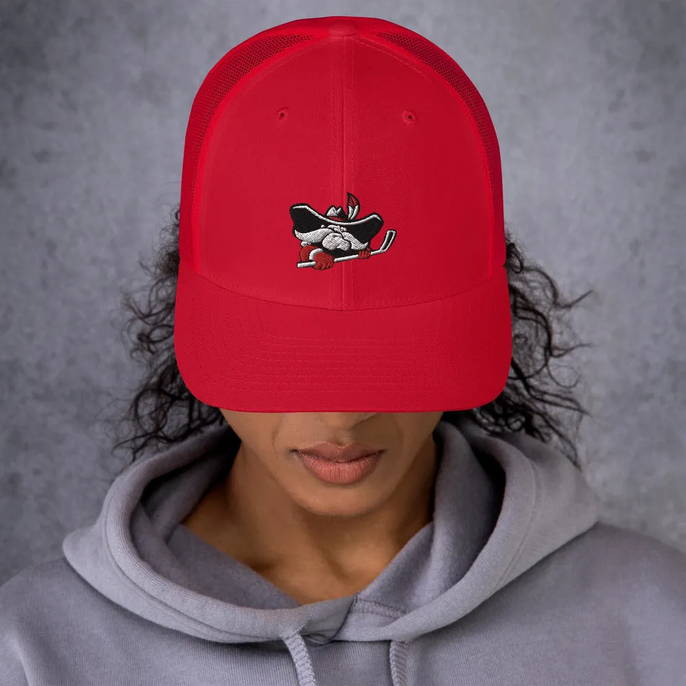 Hockey Hey Reb Trucker Cap