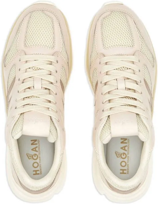 Hogan Hyperactive leather chunky sneakers Neutrals