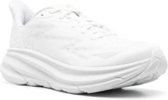 HOKA low-top chunky-sole sneakers White