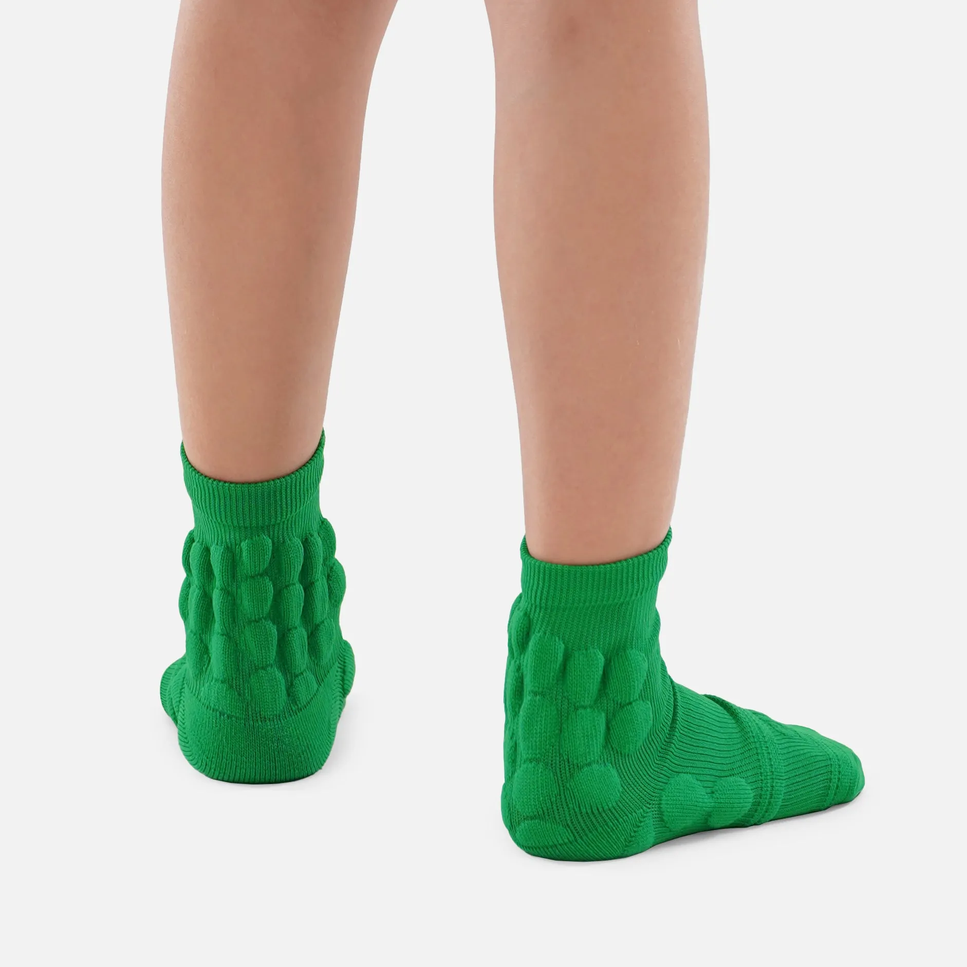 Hue Green Football Padded Short Kids Socks