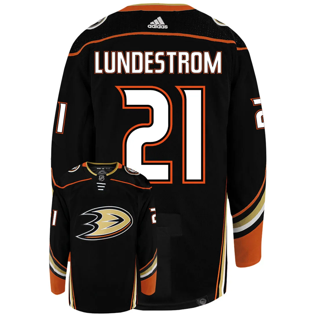 Isac Lundestrom Anaheim Ducks Adidas Primegreen Authentic NHL Hockey Jersey     