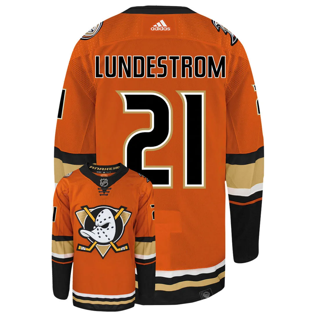 Isac Lundestrom Anaheim Ducks Adidas Primegreen Authentic NHL Hockey Jersey     