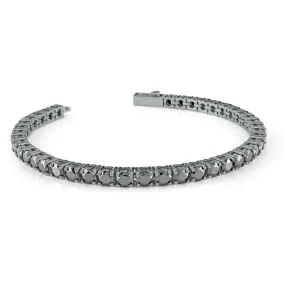 Italgem Stainless Steel (4mm) Black CZ Tennis Bracelet 8.5