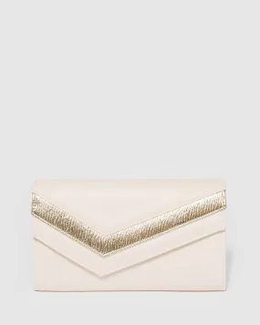 Ivory Mila Arrow Clutch Bag